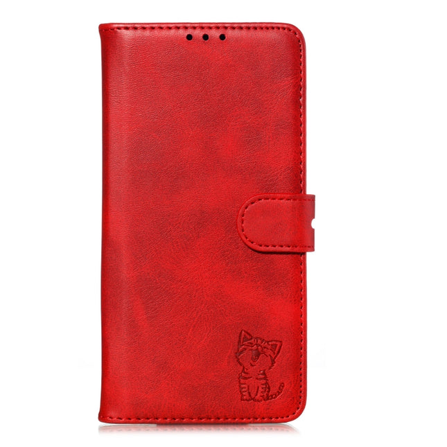 Embossed Happy Cat Pattern Horizontal Flip Leather Case with Holder & Card Slots & Wallet & Photo Frame, For Samsung Galaxy A21s, For Samsung Galaxy A71 5G, For Samsung Galaxy Note20, For Samsung Galaxy Note20 Ultra