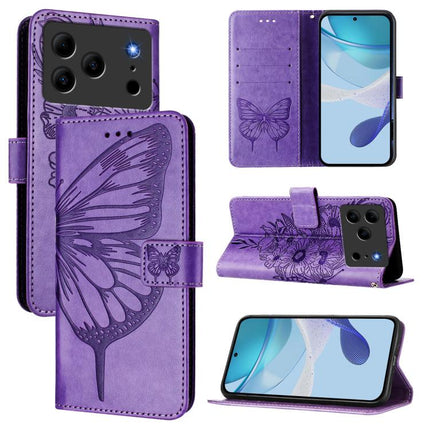 Embossed Butterfly Leather Phone Case, For Doogee Note 56 / Note 56 Pro, For Doogee Note 59 / Note 59 Pro, For Doogee N55 Plus