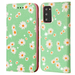 Glittering Daisy Magnetic Horizontal Flip Leather Case with Holder & Card Slots & Photo Frame, For Samsung Galaxy Note20, For Samsung Galaxy Note20 Ultra, For iPhone 12 Pro Max, For iPhone 12 / 12 Pro, For iPhone 12 mini