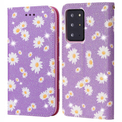 Glittering Daisy Magnetic Horizontal Flip Leather Case with Holder & Card Slots & Photo Frame, For Samsung Galaxy Note20, For Samsung Galaxy Note20 Ultra, For iPhone 12 Pro Max, For iPhone 12 / 12 Pro, For iPhone 12 mini