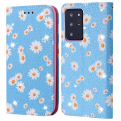 Glittering Daisy Magnetic Horizontal Flip Leather Case with Holder & Card Slots & Photo Frame, For Samsung Galaxy Note20, For Samsung Galaxy Note20 Ultra, For iPhone 12 Pro Max, For iPhone 12 / 12 Pro, For iPhone 12 mini