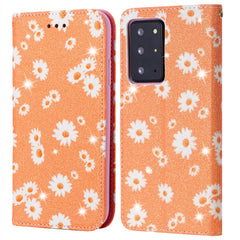 Glittering Daisy Magnetic Horizontal Flip Leather Case with Holder & Card Slots & Photo Frame, For Samsung Galaxy Note20, For Samsung Galaxy Note20 Ultra, For iPhone 12 Pro Max, For iPhone 12 / 12 Pro, For iPhone 12 mini