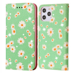 Glittering Daisy Magnetic Horizontal Flip Leather Case with Holder & Card Slots & Photo Frame, For Samsung Galaxy Note20, For Samsung Galaxy Note20 Ultra, For iPhone 12 Pro Max, For iPhone 12 / 12 Pro, For iPhone 12 mini