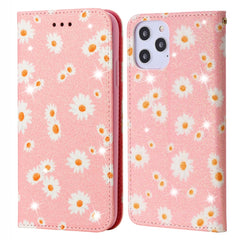 Glittering Daisy Magnetic Horizontal Flip Leather Case with Holder & Card Slots & Photo Frame, For Samsung Galaxy Note20, For Samsung Galaxy Note20 Ultra, For iPhone 12 Pro Max, For iPhone 12 / 12 Pro, For iPhone 12 mini