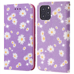 Glittering Daisy Magnetic Horizontal Flip Leather Case with Holder & Card Slots & Photo Frame, For Samsung Galaxy Note20, For Samsung Galaxy Note20 Ultra, For iPhone 12 Pro Max, For iPhone 12 / 12 Pro, For iPhone 12 mini