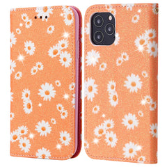 Glittering Daisy Magnetic Horizontal Flip Leather Case with Holder & Card Slots & Photo Frame, For Samsung Galaxy Note20, For Samsung Galaxy Note20 Ultra, For iPhone 12 Pro Max, For iPhone 12 / 12 Pro, For iPhone 12 mini