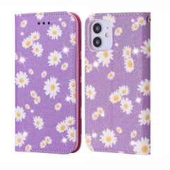 Glittering Daisy Magnetic Horizontal Flip Leather Case with Holder & Card Slots & Photo Frame, For Samsung Galaxy Note20, For Samsung Galaxy Note20 Ultra, For iPhone 12 Pro Max, For iPhone 12 / 12 Pro, For iPhone 12 mini