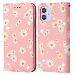 Glittering Daisy Magnetic Horizontal Flip Leather Case with Holder & Card Slots & Photo Frame, For Samsung Galaxy Note20, For Samsung Galaxy Note20 Ultra, For iPhone 12 Pro Max, For iPhone 12 / 12 Pro, For iPhone 12 mini