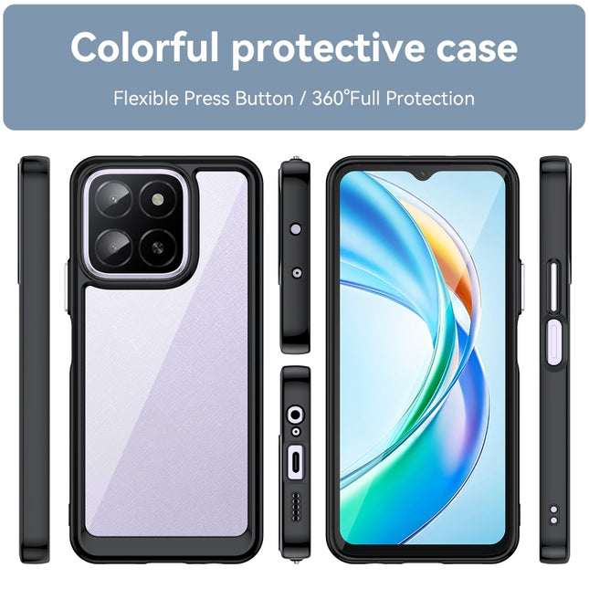 Colorful Series Acrylic Hybrid TPU Phone Case, For Honor X6b, For Honor X6a