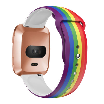 22mm Reverse Buckle Printed Silicone Strap, For Fitbit Versa 2 / Lite