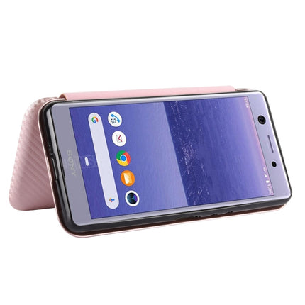 Carbon Fiber Texture Magnetic Horizontal Flip TPU + PC + PU Leather Case with Card Slot, For Sony Xperia Ace, For Sony Xperia 1 II, For Sony Xperia 1, For Sony Xperia 5