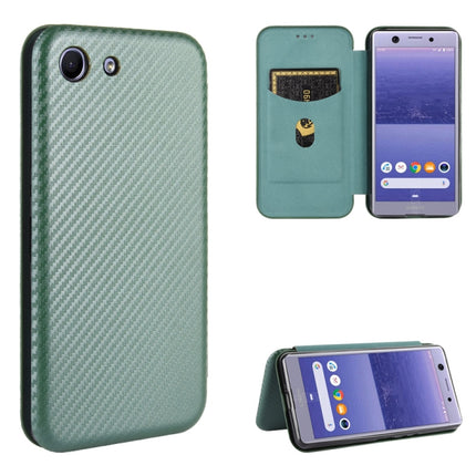 Carbon Fiber Texture Magnetic Horizontal Flip TPU + PC + PU Leather Case with Card Slot, For Sony Xperia Ace, For Sony Xperia 1 II, For Sony Xperia 1, For Sony Xperia 5