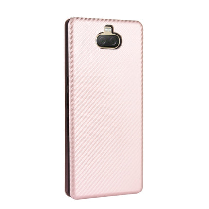Carbon Fiber Texture Magnetic Horizontal Flip TPU + PC + PU Leather Case with Card Slot, For Sony Xperia 10 Plus, For Sony Xperia 10, For Sony Xperia XZ3