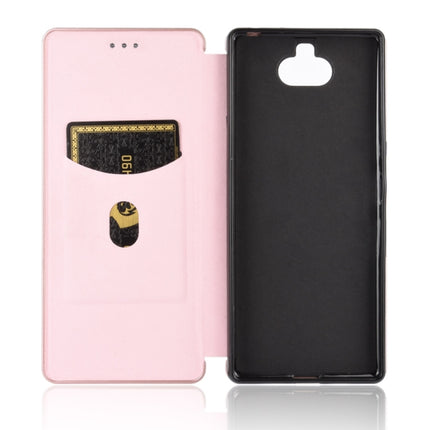 Carbon Fiber Texture Magnetic Horizontal Flip TPU + PC + PU Leather Case with Card Slot, For Sony Xperia 10 Plus, For Sony Xperia 10, For Sony Xperia XZ3
