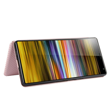 Carbon Fiber Texture Magnetic Horizontal Flip TPU + PC + PU Leather Case with Card Slot, For Sony Xperia 10 Plus, For Sony Xperia 10, For Sony Xperia XZ3