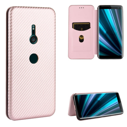 Carbon Fiber Texture Magnetic Horizontal Flip TPU + PC + PU Leather Case with Card Slot, For Sony Xperia 10 Plus, For Sony Xperia 10, For Sony Xperia XZ3