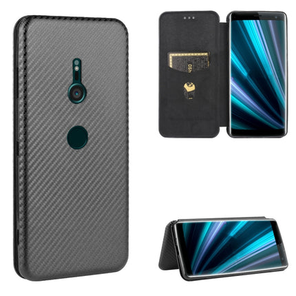 Carbon Fiber Texture Magnetic Horizontal Flip TPU + PC + PU Leather Case with Card Slot, For Sony Xperia 10 Plus, For Sony Xperia 10, For Sony Xperia XZ3