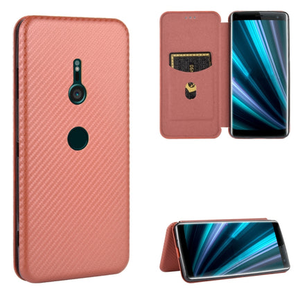 Carbon Fiber Texture Magnetic Horizontal Flip TPU + PC + PU Leather Case with Card Slot, For Sony Xperia 10 Plus, For Sony Xperia 10, For Sony Xperia XZ3