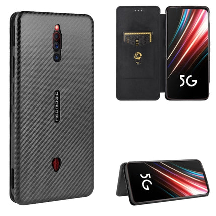 Carbon Fiber Texture Magnetic Horizontal Flip TPU + PC + PU Leather Case with Card Slot, For ZTE nubia Red Magic 5S, For ZTE Axon 11 5G, For ZTE Blade A3 Lite, For ZTE A1 ZTG01 5G
