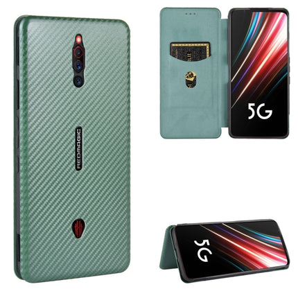 Carbon Fiber Texture Magnetic Horizontal Flip TPU + PC + PU Leather Case with Card Slot, For ZTE nubia Red Magic 5S, For ZTE Axon 11 5G, For ZTE Blade A3 Lite, For ZTE A1 ZTG01 5G