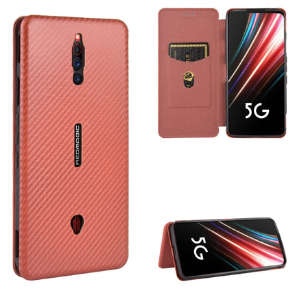 Carbon Fiber Texture Magnetic Horizontal Flip TPU + PC + PU Leather Case with Card Slot, For ZTE nubia Red Magic 5S, For ZTE Axon 11 5G, For ZTE Blade A3 Lite, For ZTE A1 ZTG01 5G