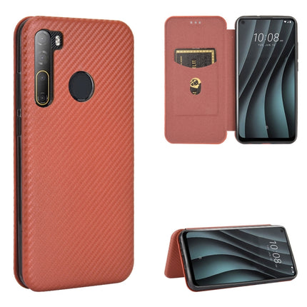 Carbon Fiber Texture Magnetic Horizontal Flip TPU + PC + PU Leather Case with Card Slot, For HTC Desire 20 Pro, For LG Harmony 4, For LG K31, For LG K40S