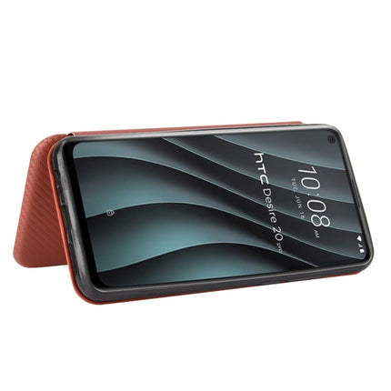 Carbon Fiber Texture Magnetic Horizontal Flip TPU + PC + PU Leather Case with Card Slot, For HTC Desire 20 Pro, For LG Harmony 4, For LG K31, For LG K40S