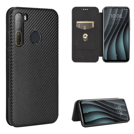 Carbon Fiber Texture Magnetic Horizontal Flip TPU + PC + PU Leather Case with Card Slot, For HTC Desire 20 Pro, For LG Harmony 4, For LG K31, For LG K40S