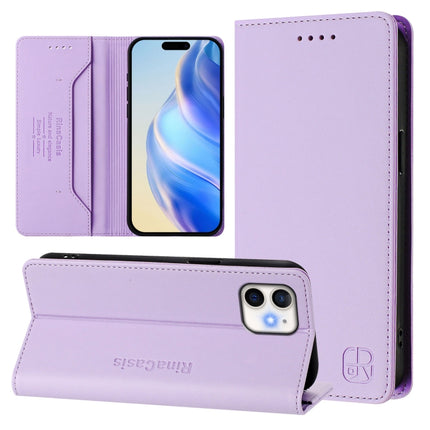 RC01 Dual-Folded Magnetic Suction RFID Leather Phone Case, For iPhone 11 Pro Max, For iPhone 11, For iPhone 11 Pro