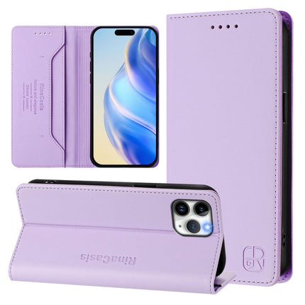 RC01 Dual-Folded Magnetic Suction RFID Leather Phone Case, For iPhone 11 Pro Max, For iPhone 11, For iPhone 11 Pro