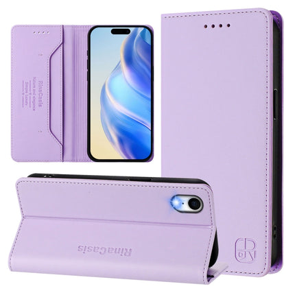 RC01 Dual-Folded Magnetic Suction RFID Leather Phone Case, For iPhone X / XS, For iPhone XR, For iPhone XS Max