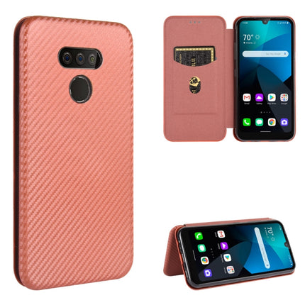 Carbon Fiber Texture Magnetic Horizontal Flip TPU + PC + PU Leather Case with Card Slot, For HTC Desire 20 Pro, For LG Harmony 4, For LG K31, For LG K40S