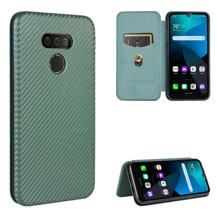 Carbon Fiber Texture Magnetic Horizontal Flip TPU + PC + PU Leather Case with Card Slot, For HTC Desire 20 Pro, For LG Harmony 4, For LG K31, For LG K40S