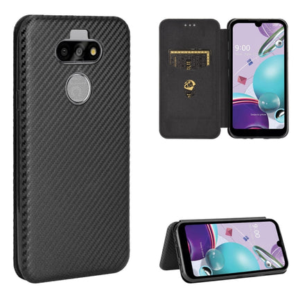Carbon Fiber Texture Magnetic Horizontal Flip TPU + PC + PU Leather Case with Card Slot, For HTC Desire 20 Pro, For LG Harmony 4, For LG K31, For LG K40S