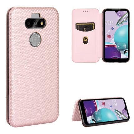 Carbon Fiber Texture Magnetic Horizontal Flip TPU + PC + PU Leather Case with Card Slot, For HTC Desire 20 Pro, For LG Harmony 4, For LG K31, For LG K40S