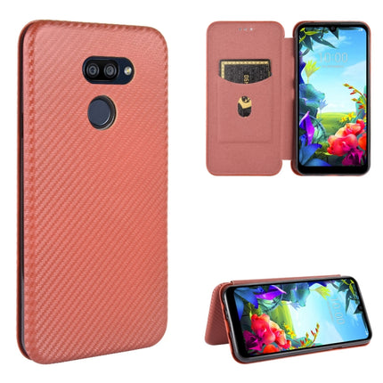 Carbon Fiber Texture Magnetic Horizontal Flip TPU + PC + PU Leather Case with Card Slot, For HTC Desire 20 Pro, For LG Harmony 4, For LG K31, For LG K40S