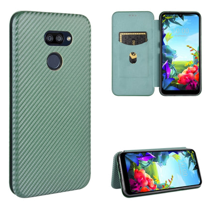 Carbon Fiber Texture Magnetic Horizontal Flip TPU + PC + PU Leather Case with Card Slot, For HTC Desire 20 Pro, For LG Harmony 4, For LG K31, For LG K40S