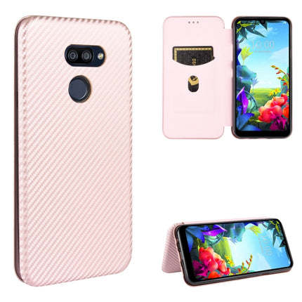 Carbon Fiber Texture Magnetic Horizontal Flip TPU + PC + PU Leather Case with Card Slot, For HTC Desire 20 Pro, For LG Harmony 4, For LG K31, For LG K40S
