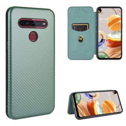 Carbon Fiber Texture Magnetic Horizontal Flip TPU + PC + PU Leather Case with Card Slot, For LG K41S / K51S, For LG K50S, For LG K51 / Q51, For LG K61 / Q61
