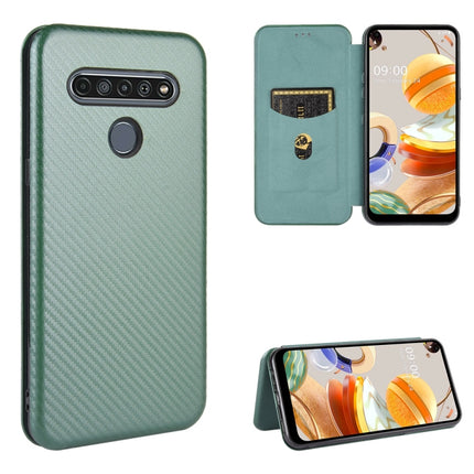 Carbon Fiber Texture Magnetic Horizontal Flip TPU + PC + PU Leather Case with Card Slot, For LG K41S / K51S, For LG K50S, For LG K51 / Q51, For LG K61 / Q61