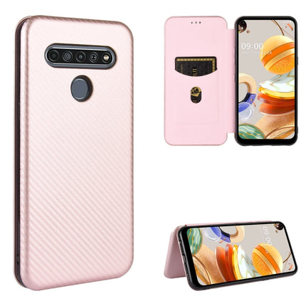 Carbon Fiber Texture Magnetic Horizontal Flip TPU + PC + PU Leather Case with Card Slot, For LG K41S / K51S, For LG K50S, For LG K51 / Q51, For LG K61 / Q61