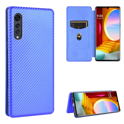 Carbon Fiber Texture Magnetic Horizontal Flip TPU + PC + PU Leather Case with Card Slot, For LG Velvet, For LG Q70, For LG Style 3 L-41, For LG Stylo 6