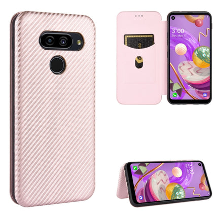 Carbon Fiber Texture Magnetic Horizontal Flip TPU + PC + PU Leather Case with Card Slot, For LG Velvet, For LG Q70, For LG Style 3 L-41, For LG Stylo 6