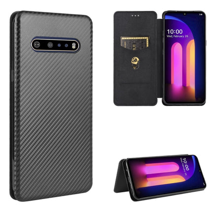 Carbon Fiber Texture Magnetic Horizontal Flip TPU + PC + PU Leather Case with Card Slot, For LG V60 ThinQ 5G, For BlackBerry KEY2, For BlackBerry Keyone, For Asus ROG Phone 3 ZS661KS, For Asus ROG Phone II