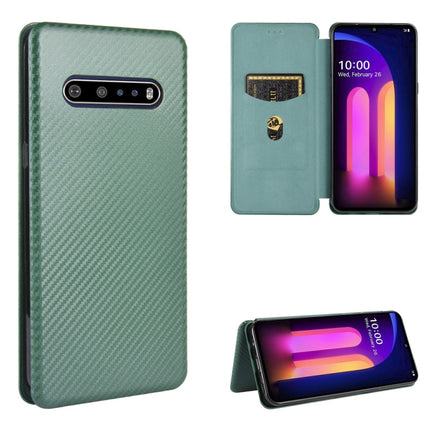 Carbon Fiber Texture Magnetic Horizontal Flip TPU + PC + PU Leather Case with Card Slot, For LG V60 ThinQ 5G, For BlackBerry KEY2, For BlackBerry Keyone, For Asus ROG Phone 3 ZS661KS, For Asus ROG Phone II