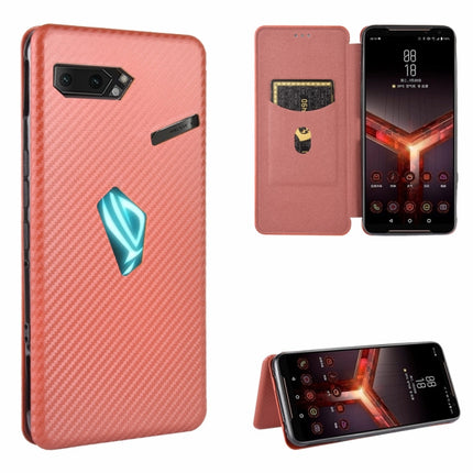 Carbon Fiber Texture Magnetic Horizontal Flip TPU + PC + PU Leather Case with Card Slot, For LG V60 ThinQ 5G, For BlackBerry KEY2, For BlackBerry Keyone, For Asus ROG Phone 3 ZS661KS, For Asus ROG Phone II