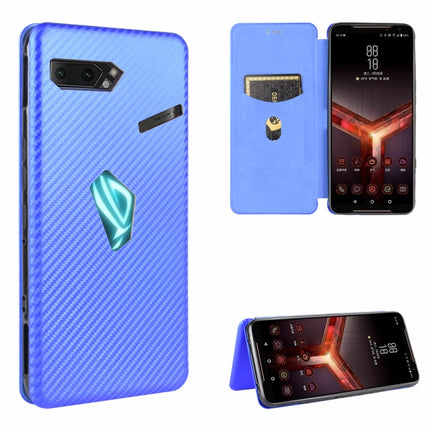 Carbon Fiber Texture Magnetic Horizontal Flip TPU + PC + PU Leather Case with Card Slot, For LG V60 ThinQ 5G, For BlackBerry KEY2, For BlackBerry Keyone, For Asus ROG Phone 3 ZS661KS, For Asus ROG Phone II