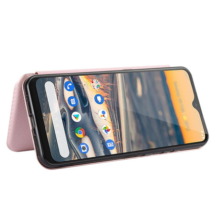Carbon Fiber Texture Magnetic Horizontal Flip TPU + PC + PU Leather Case with Card Slot, For Nokia 5.3, For Nokia C1, For Nokia C2, For Nokia 1.3