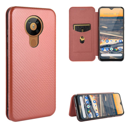 Carbon Fiber Texture Magnetic Horizontal Flip TPU + PC + PU Leather Case with Card Slot, For Nokia 5.3, For Nokia C1, For Nokia C2, For Nokia 1.3