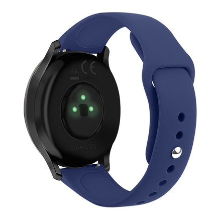 Solid Color Reverse Buckle Silicone Strap, Size: Small Code, For Garmin Vivoactive 3 / Vivomove HR